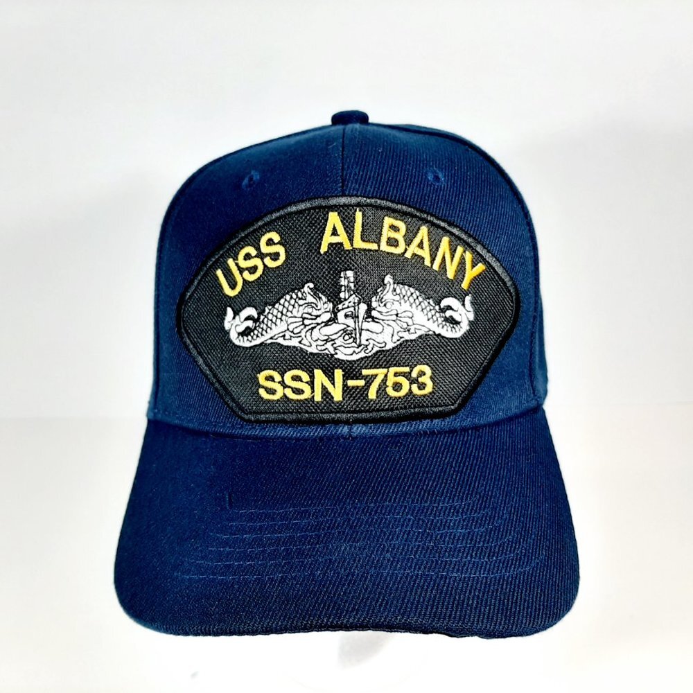 USS Albany SSN-753 Baseball Cap Hat Submarine Serv